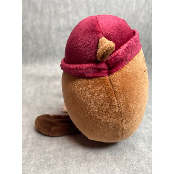 Squishmallows Chip the Brown Beaver 5" with‎ Hat Harvest Squad New 2022 Stuffed - Picture 2 of 5